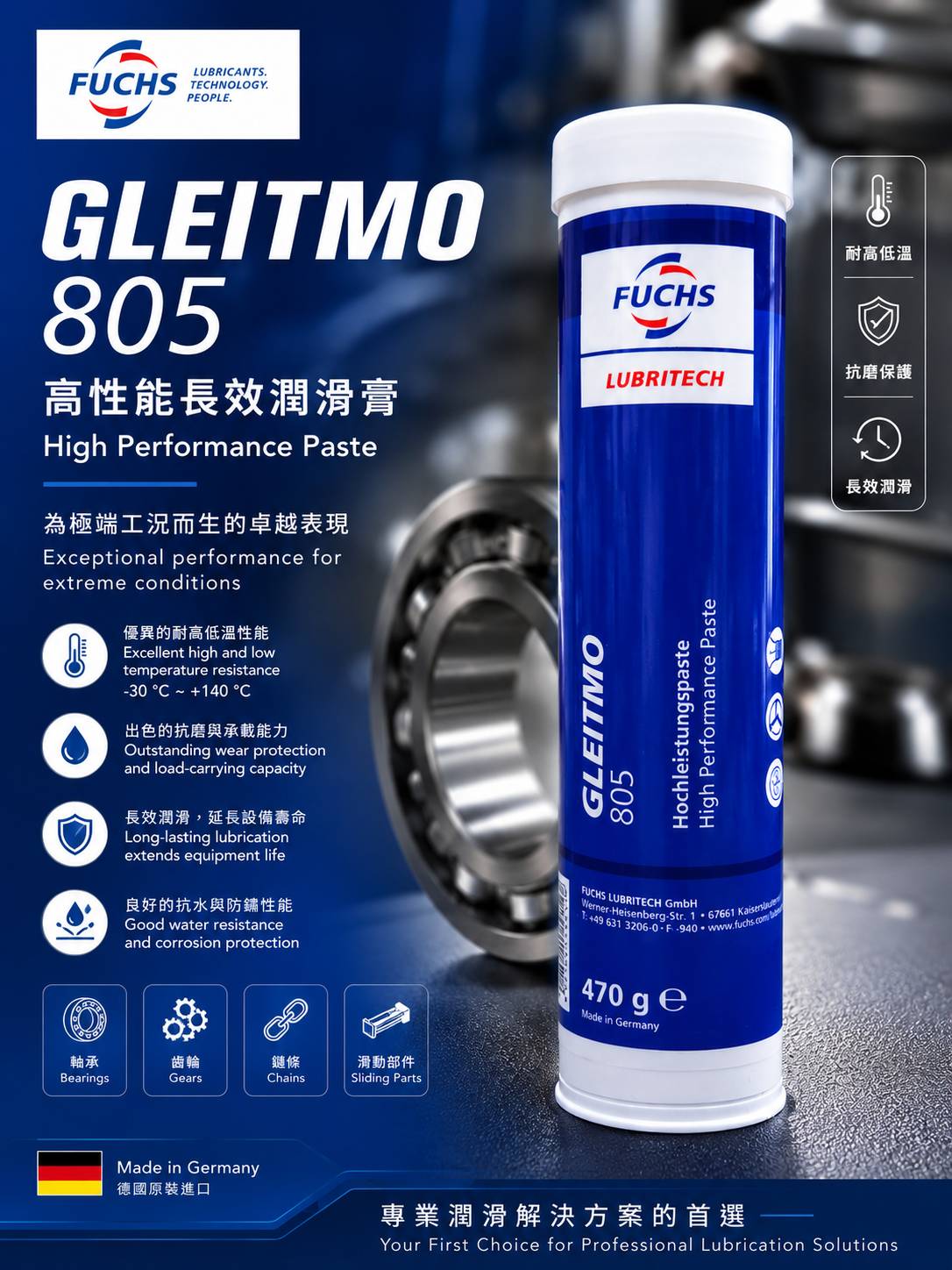 Gleitmo 805 高性能長效潤滑膏(含白色固體之潤滑膏脂)_00