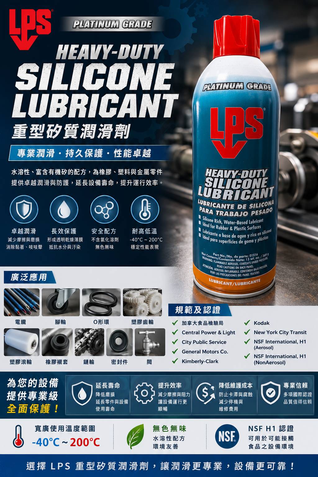 LPS HEAVY DUTY SILICONE LUBRICANT(食品級重質水性矽利康潤滑噴劑)_00